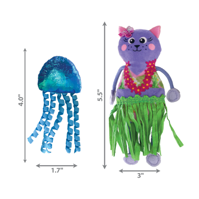 KONG Cat Tropics Hula Toy 2pk