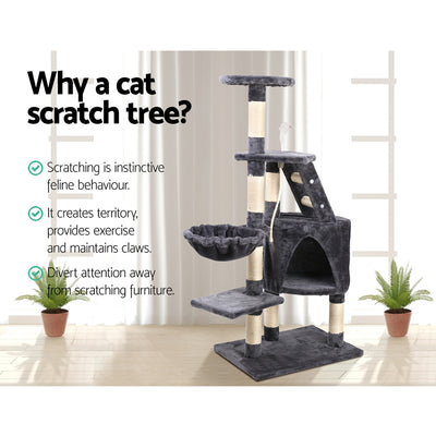 i.Pet Cat Scratching Post Tree 120cm