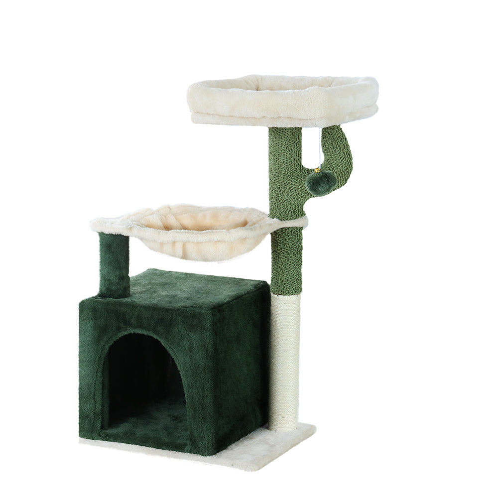 i.Pet Flory Cat Scratching Post Tower - Green