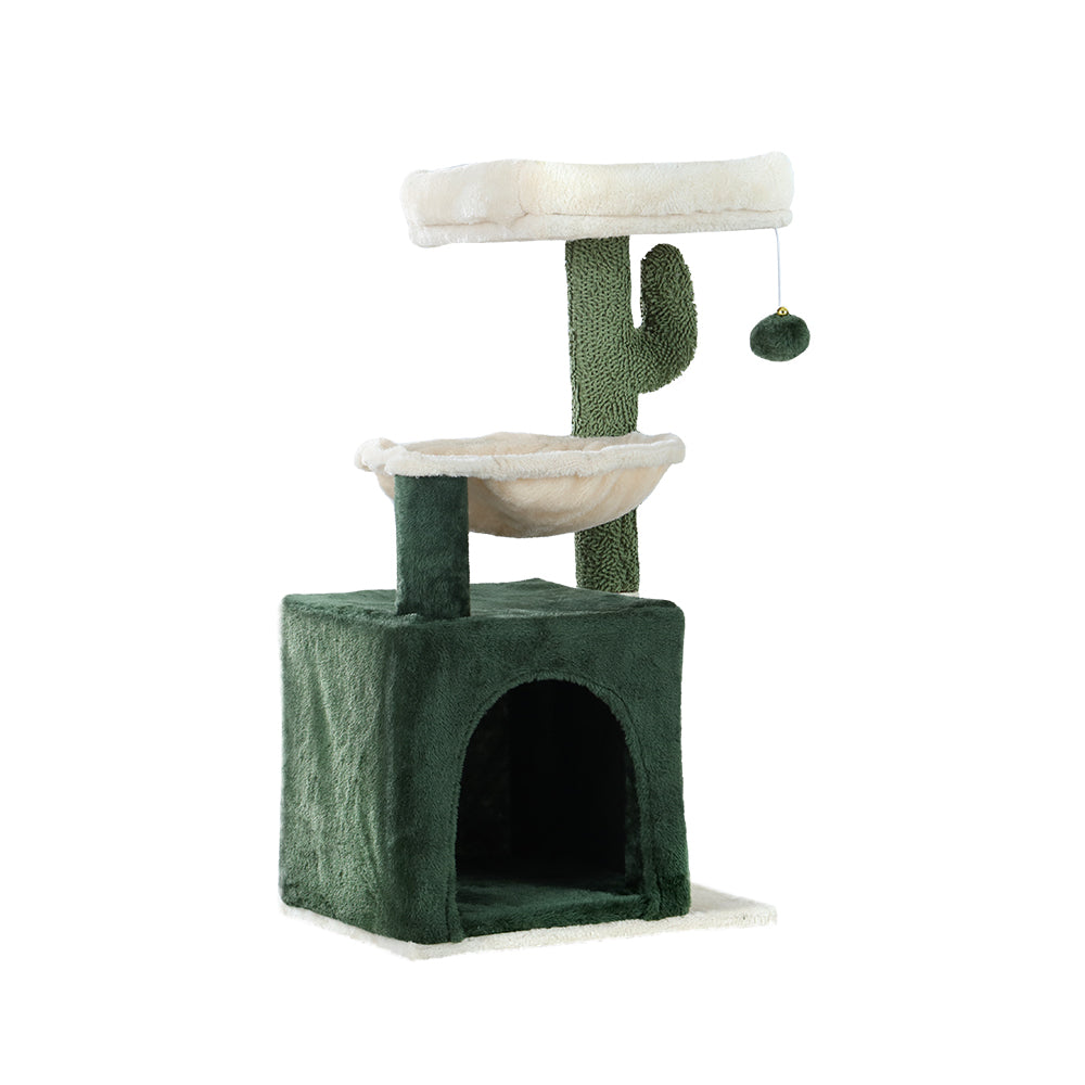 i.Pet Flory Cat Scratching Post Tower - Green