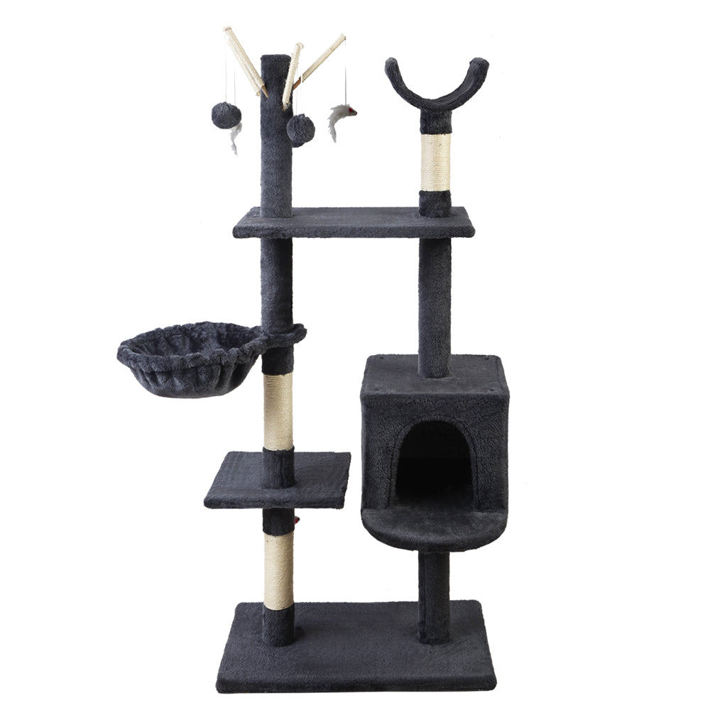 i.Pet Cat Scratching Tree Tower - Grey