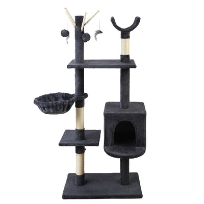 i.Pet Cat Scratching Tree Tower - Grey