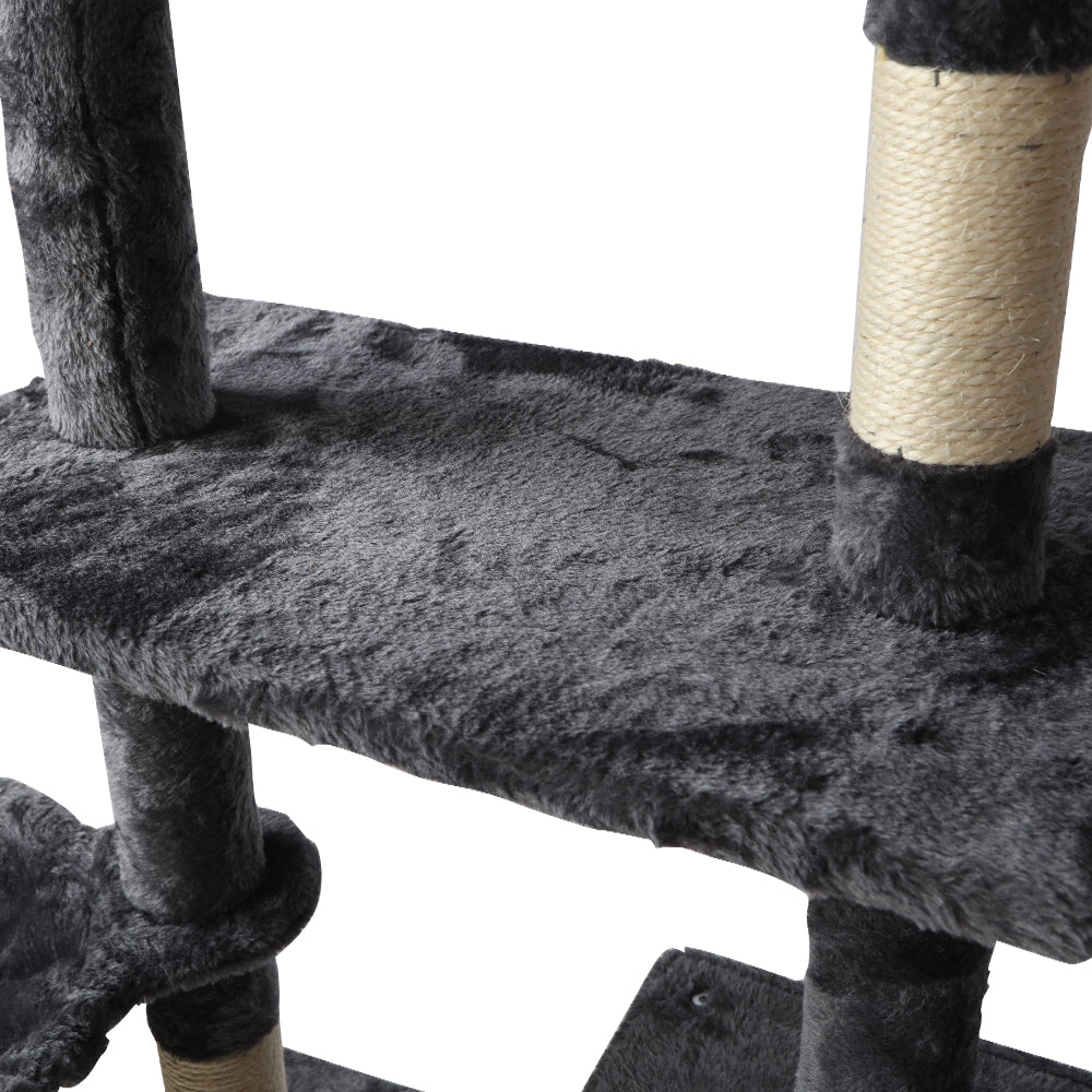 i.Pet Cat Scratching Tree Tower - Grey