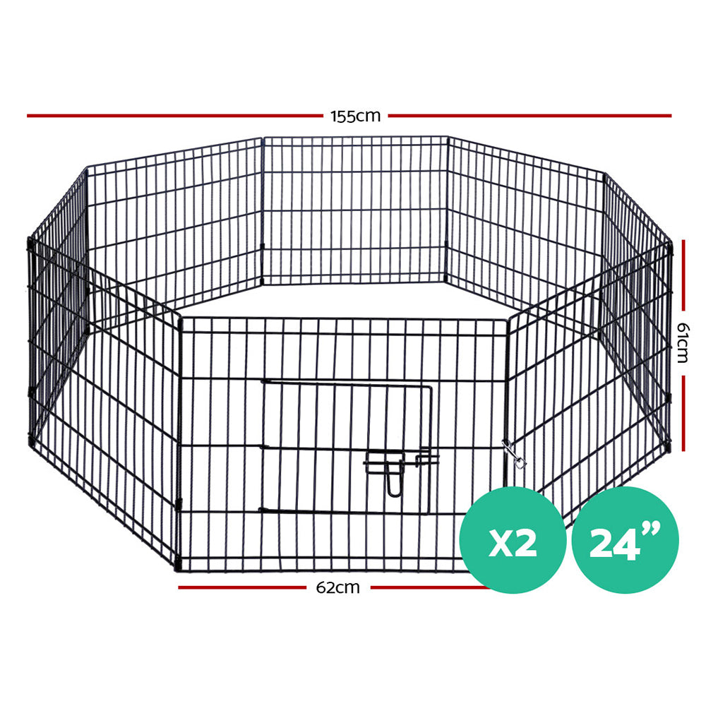 i.Pet 8 Panel Dog Playpen 2X24"