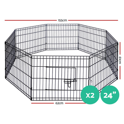 i.Pet 8 Panel Dog Playpen 2X24"