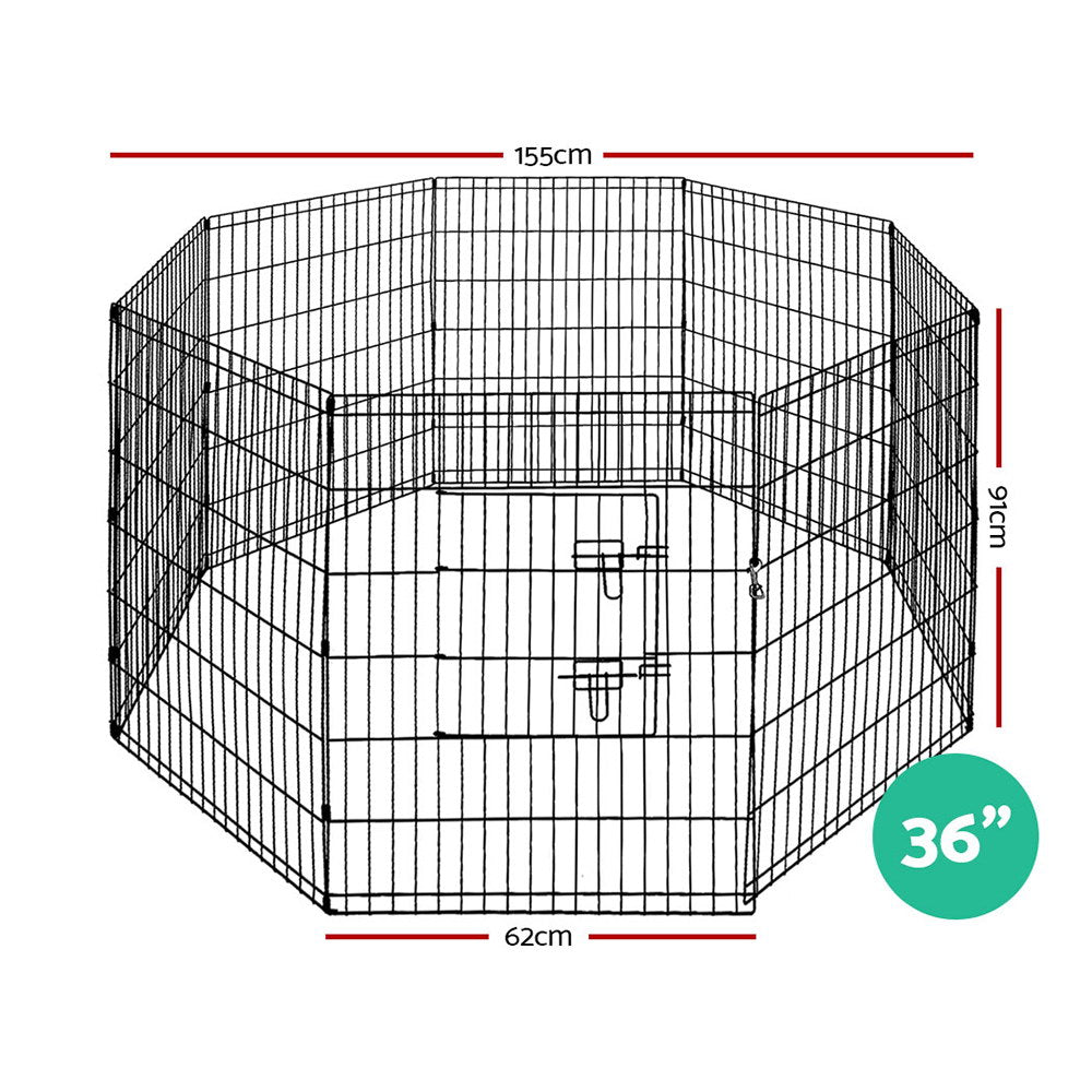 i.Pet 8 Panel Puppy Exercise Cage 36"