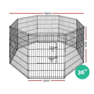 i.Pet 8 Panel Puppy Exercise Cage 36"