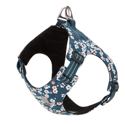 Truelove Floral Doggy Harness Saxony Blue - Extra Small