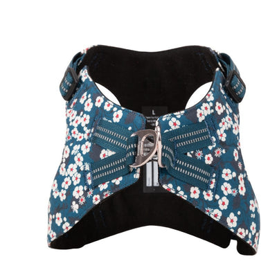 Truelove Floral Doggy Harness Saxony Blue - Extra Small