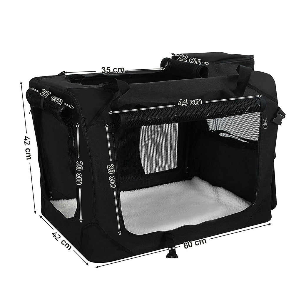 FEANDREA Black Pet Carrier 60cm