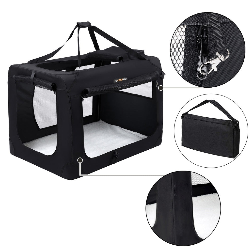 FEANDREA Black Pet Carrier 60cm