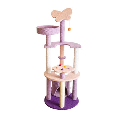 Floofi Butterfly Plush Cat Tree - Pink/Purple