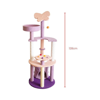 Floofi Butterfly Plush Cat Tree - Pink/Purple