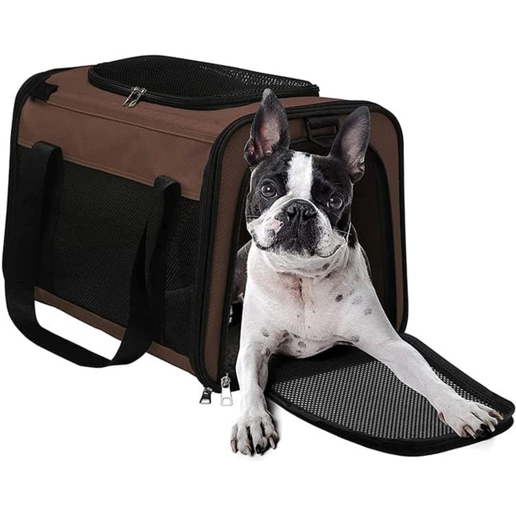 Floofi Portable Brown Pet Carrier - Medium