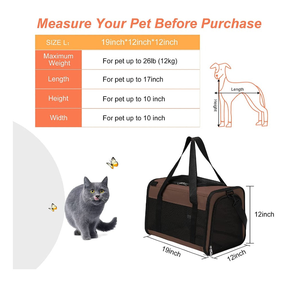 Floofi Brown Portable Pet Carrier - Large