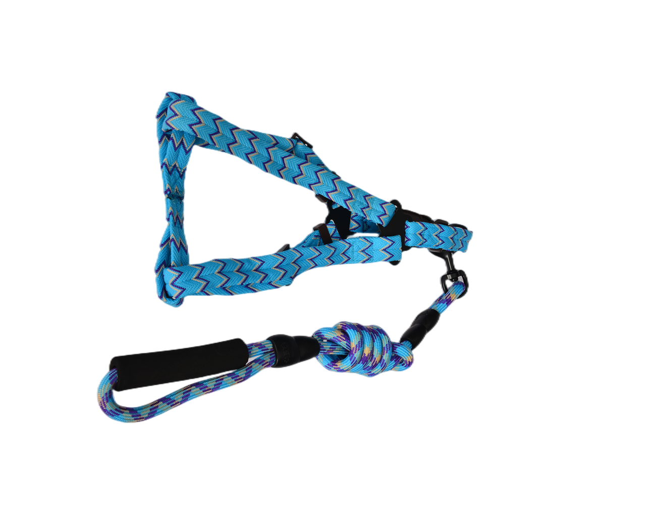 YES4PETS 2 X Pet Harness, Lead & Collar - Medium (Assorted Colours)