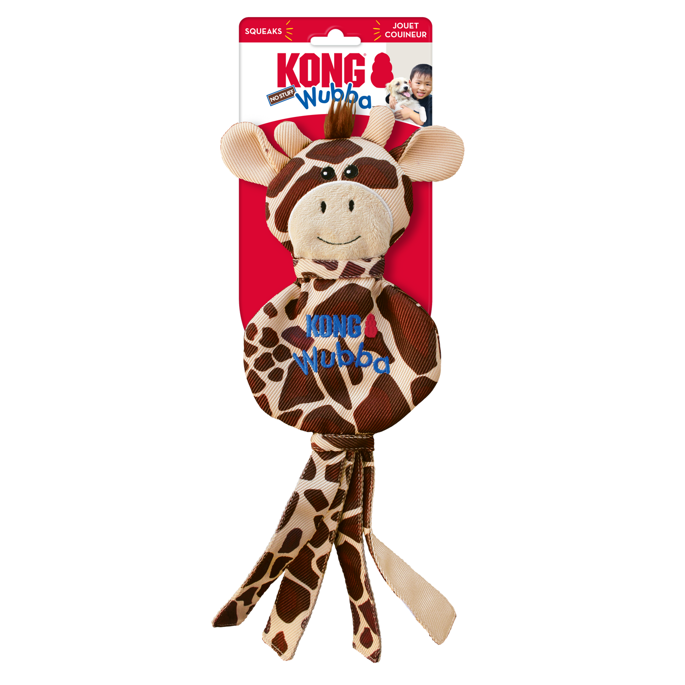 KONG Wubba No Stuff Giraffe Large