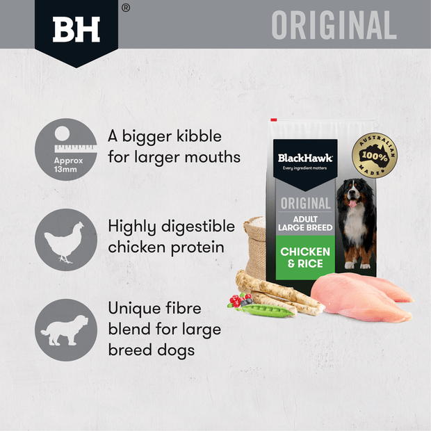 Black Hawk Holistic Adult Dog Large Breed Dry Food Chicken 20Kg