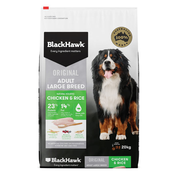 Black Hawk Holistic Adult Dog Large Breed Dry Food Chicken 20Kg