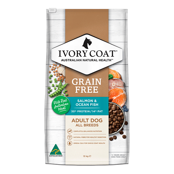 Ivory Coat Adult Dog Dry Food Free Grain Salmon & Ocean Fish Recipe