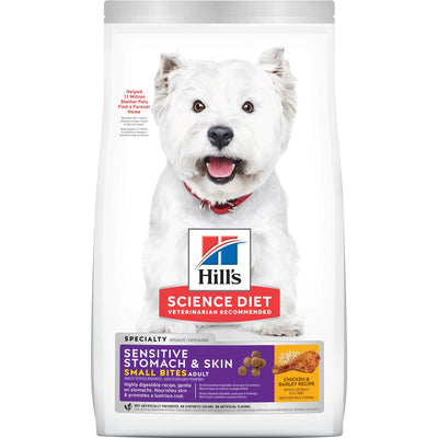 Hill's Science Diet Sensitive Stomach & Skin Small Bites Adult Dog Dry Food Chicken & Barley Recipe 1.81Kg