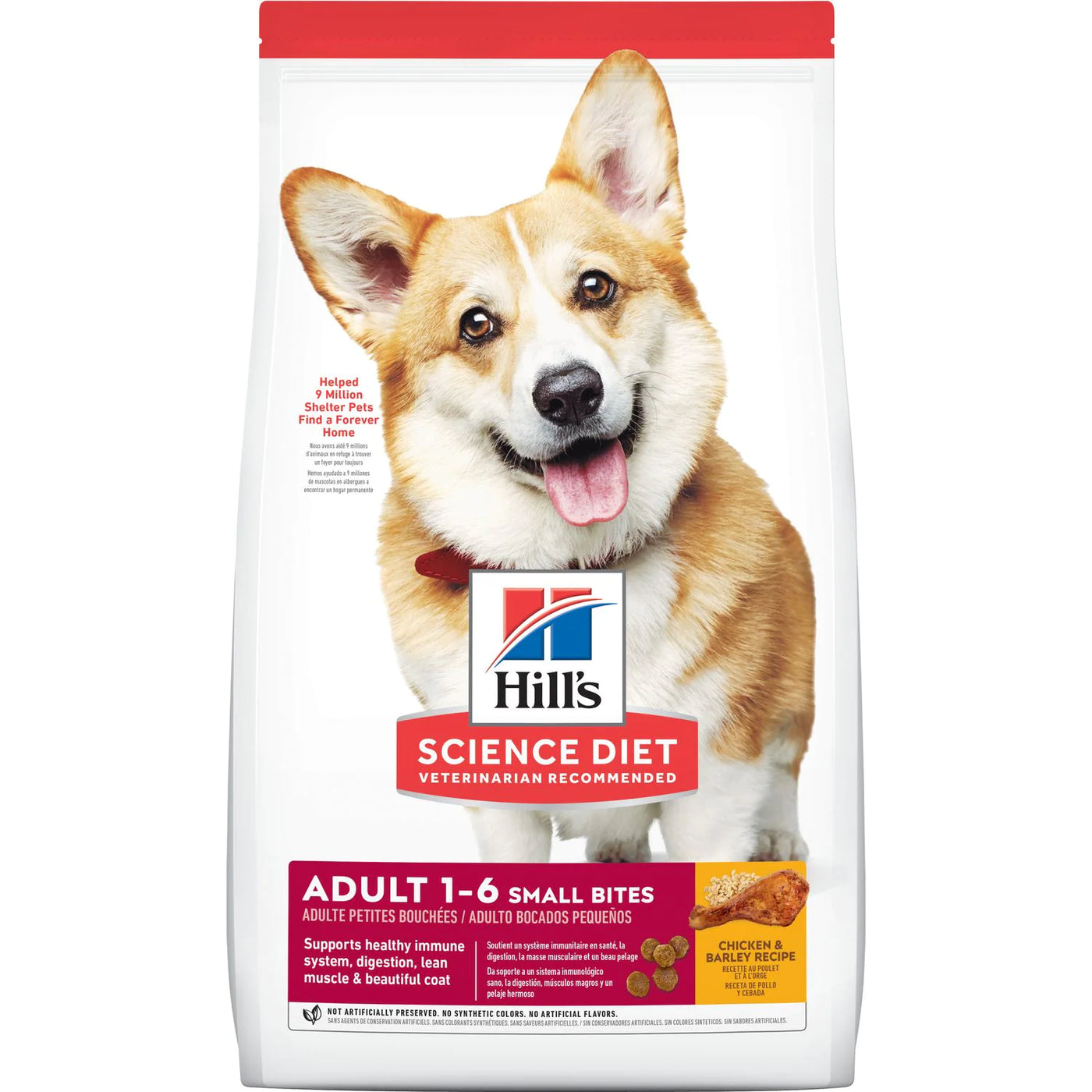 Hill's Science Diet Small Bites Chicken & Barley Recipe Adult Dog Dry Food 2Kg