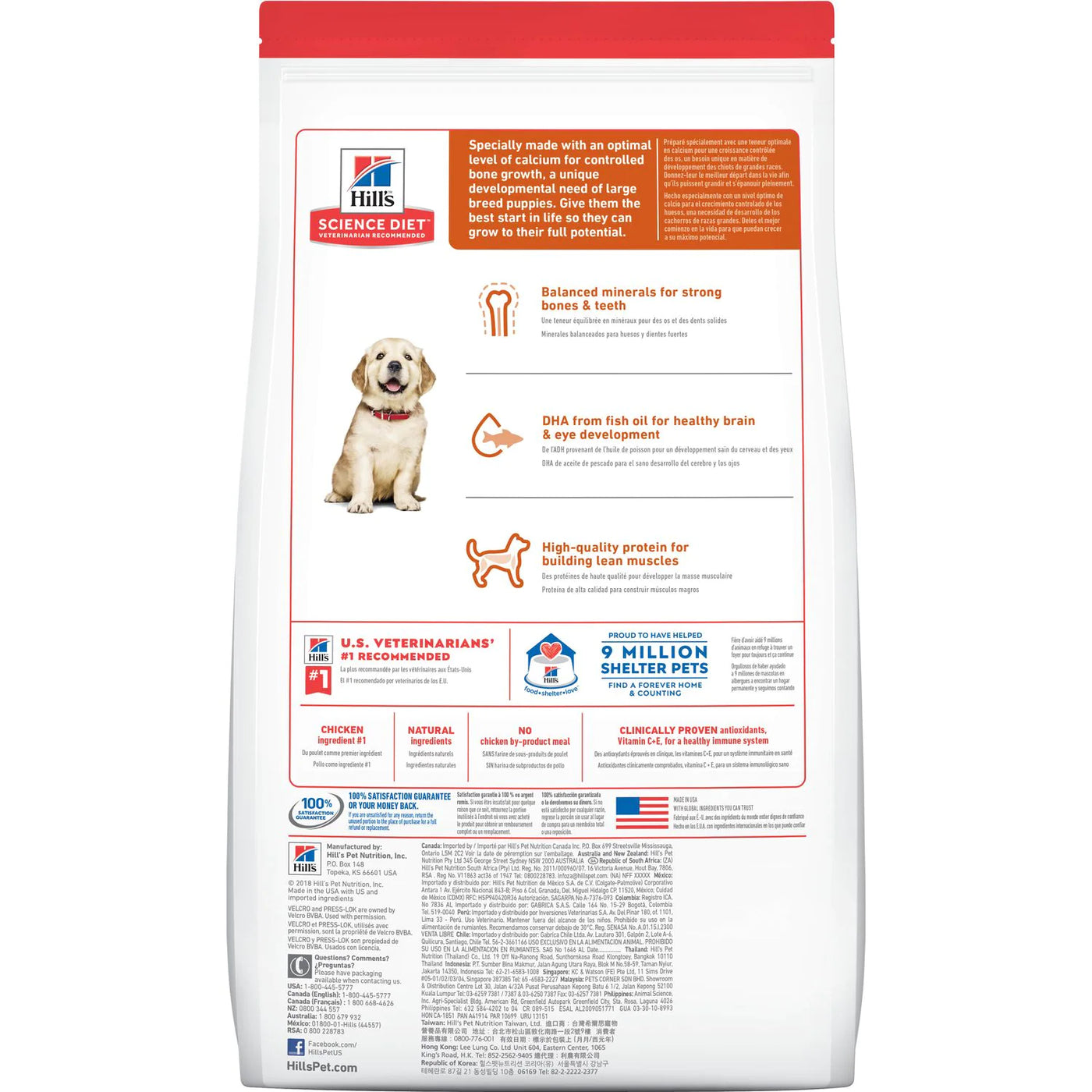 Hill's Science Diet Puppy Large Breed Dry Food Chicken Meal & Oats Recipe 3kg