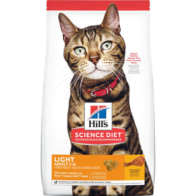 Hill's Science Diet Adult Cat Dry Food Light Chicken Recipe 2kg