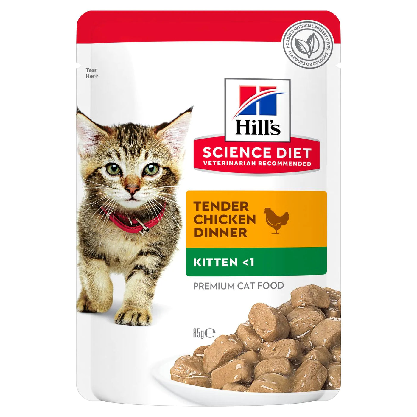 Hill's Science Diet Kitten Tender Chicken Wet Food Dinner Pouches 12 x 85g