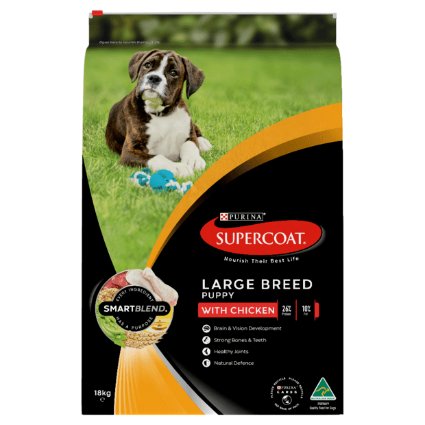 Supercoat Large Breed Puppy Dry Food Chicken 18kg